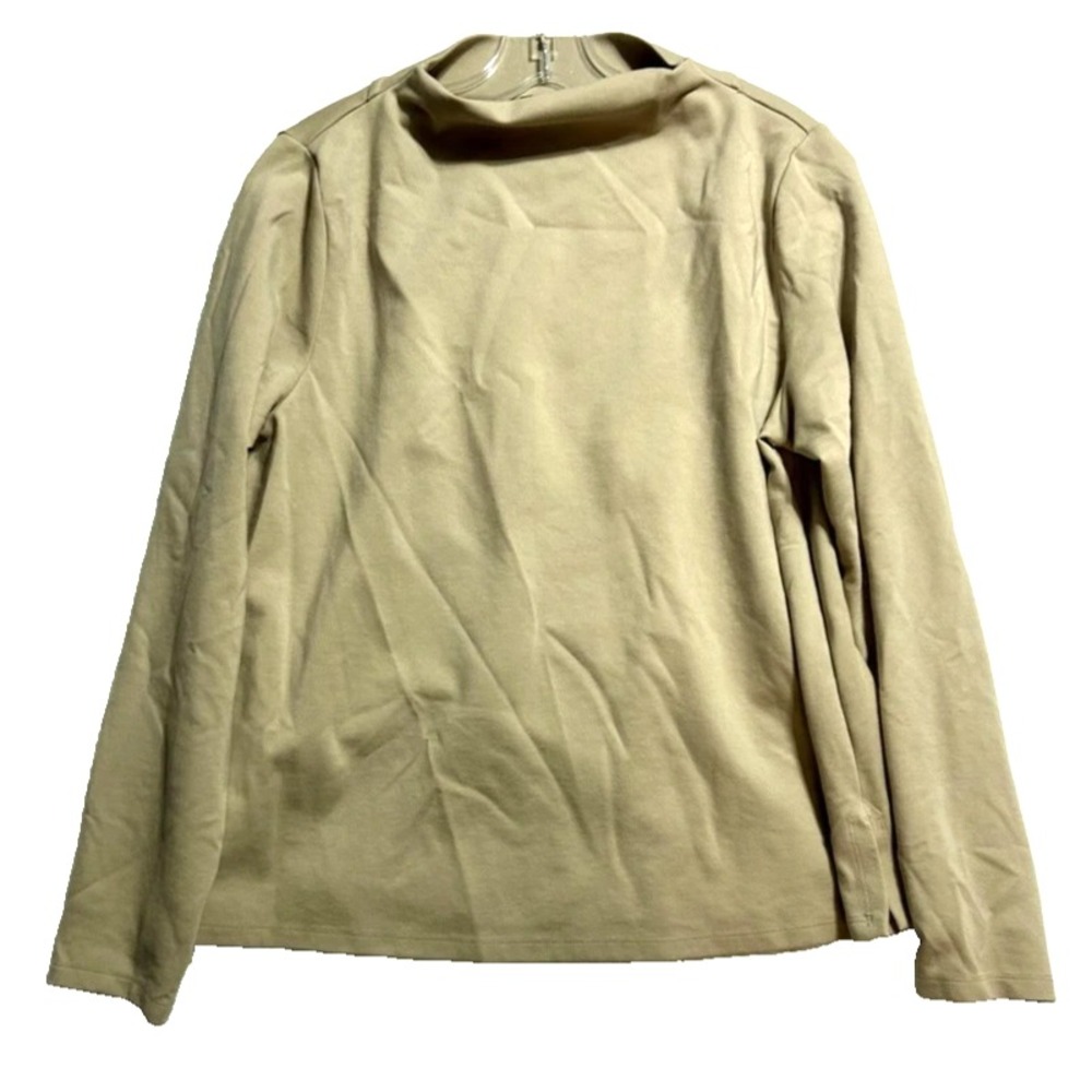 Eileen Fisher Women's Tan Lyocell Blend Medium Top Blouse (F1)